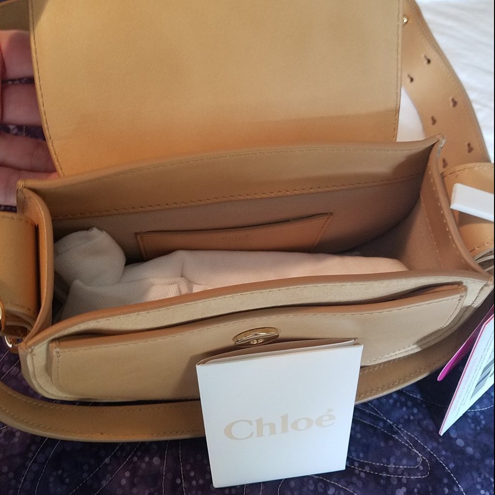 Chloe Tess handbag, small, in natural leather - Picture 3 of 9